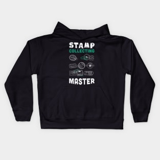 Stamp collecting master design / stamp collecting gift idea / stamps lover present Kids Hoodie